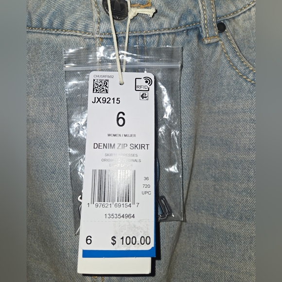 NWT Adidas Originals 2-in-1 Denim Skirt - Picture 16 of 16